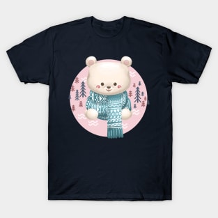 Bear Wear a Winter Scarf T-Shirt